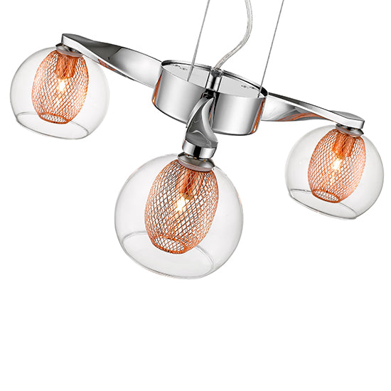 Canonbury 3 Bulbs Decorative Ceiling Pendant Light In Copper