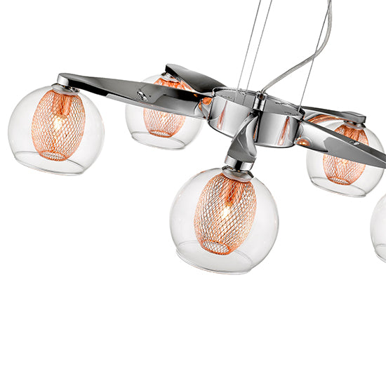 Canonbury 5 Bulbs Decorative Ceiling Pendant Light In Copper