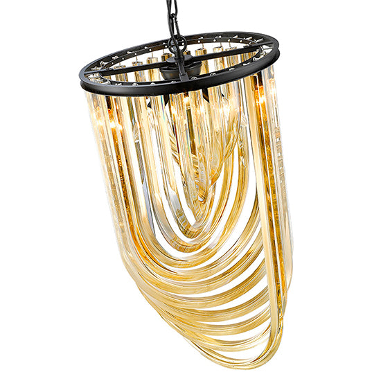 Chelsea 3 Bulbs Statement Ceiling Pendant Light In Champagne Gold