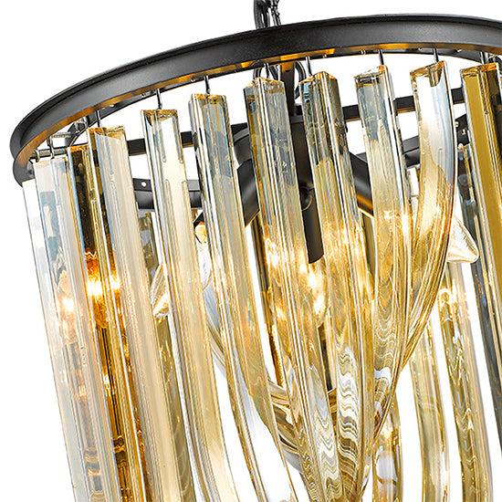 Chelsea 3 Bulbs Statement Ceiling Pendant Light In Champagne Gold