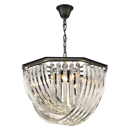 Chelsea 5 Bulbs Statement Ceiling Pendant Light In Crystal