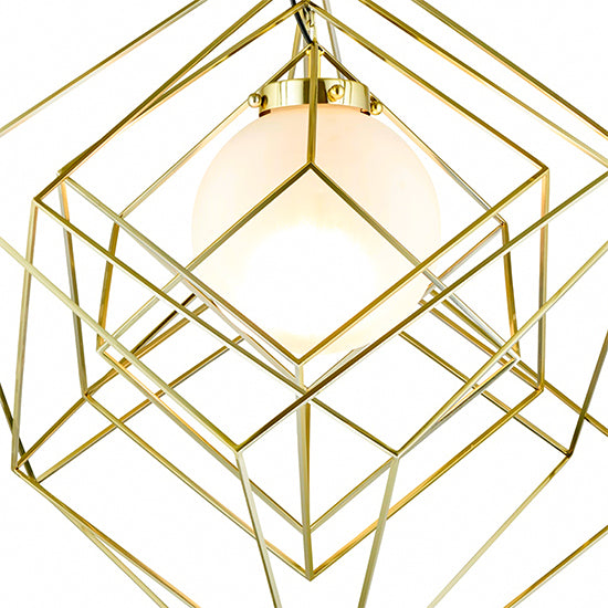 Dalston 1 Bulb Decorative Ceiling Pendant Light In Brass