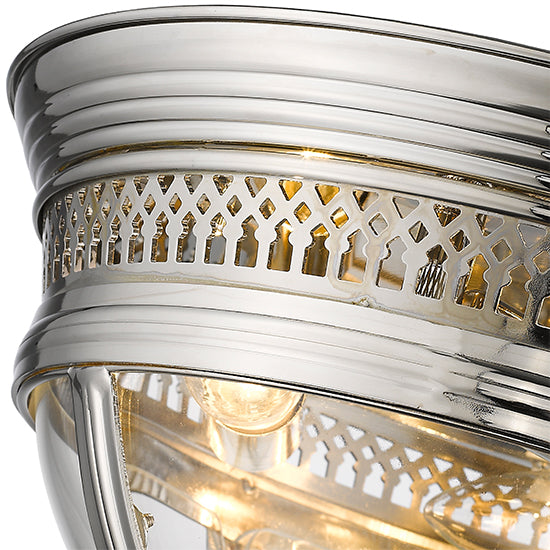 Hampstead 3 Bulbs Flush Ceiling Light In Nickel