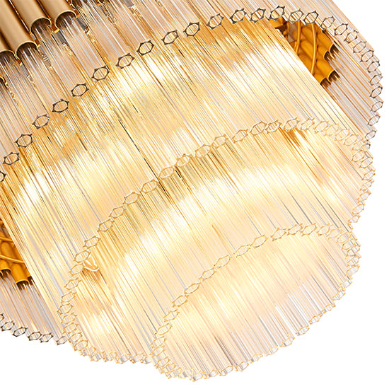 Harrogate 7 Bulbs Flush Ceiling Light In Gold