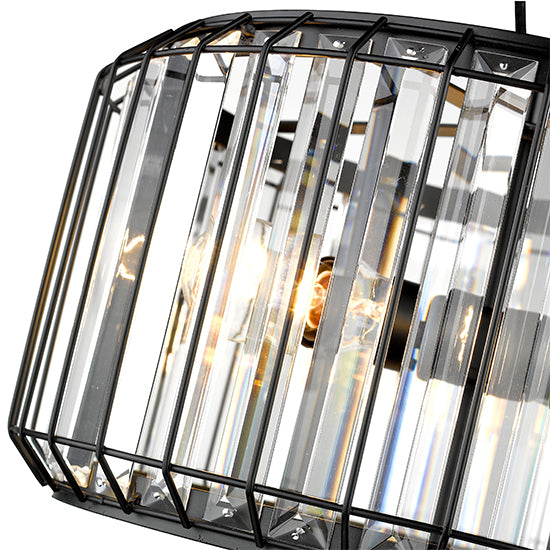 Hendon 3 Bulbs Decorative Ceiling Pendant Light In Black