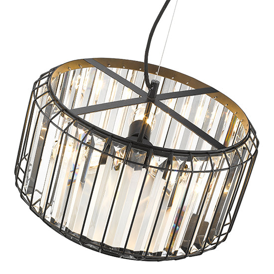 Hendon 3 Bulbs Decorative Ceiling Pendant Light In Black