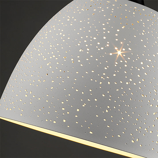Holborn 1 Bulb Ceiling Pendant Light In White And Matt Black