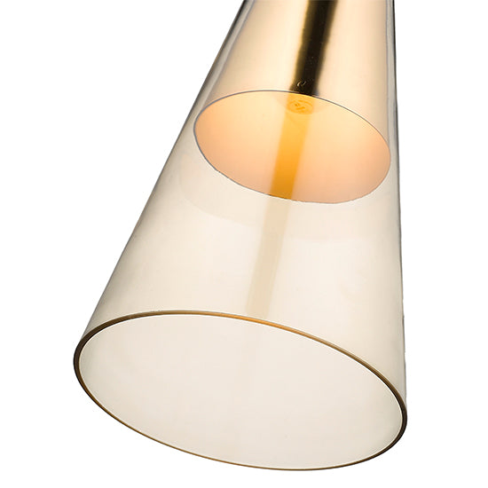 Kentish 1 Bulb Ceiling Pendant Light In Champagne Gold