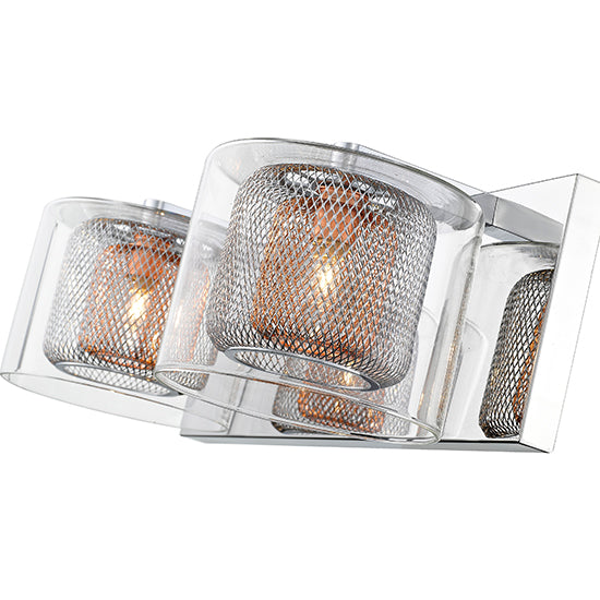 Lewisham 2 Glass Shade Bulbs Decorative Wall Light In Copper