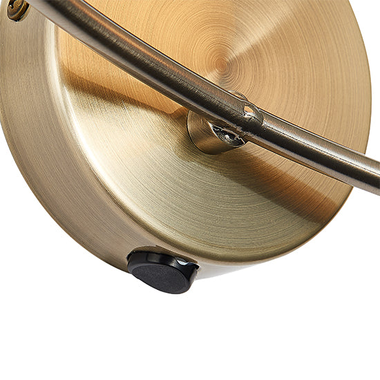 Leyburn 1 Opal Glass Globe Bulb Wall Light In Antique Brass