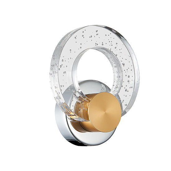 Linton 1 Spherical Shaped Glass Decorative Wall Light In Gold