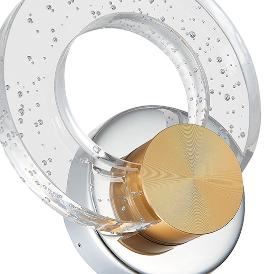 Linton 1 Spherical Shaped Glass Decorative Wall Light In Gold