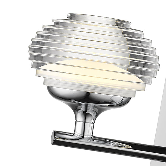 Lola 1 Rigid Glass Dome Decorative Wall Light In Chrome