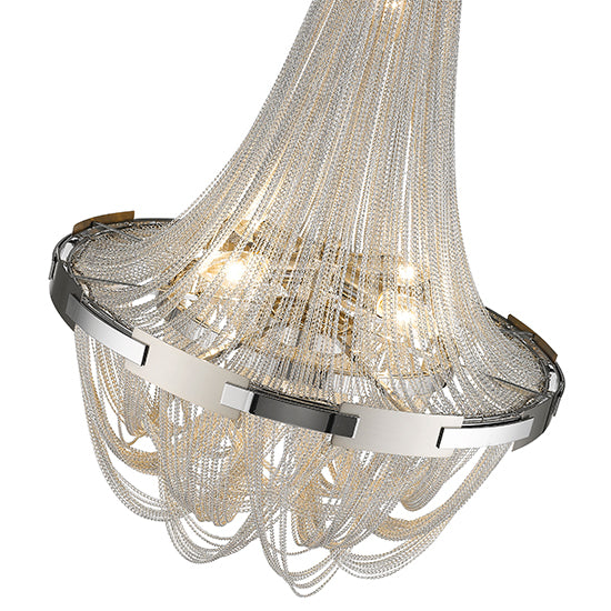 Notting Hill 6 Bulbs Statement Ceiling Light In Silver