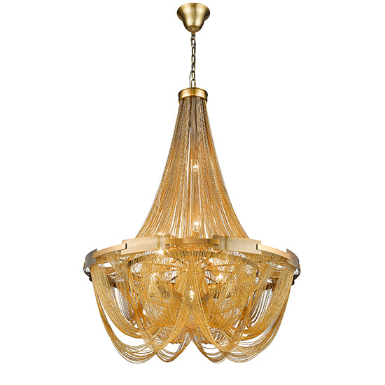 Notting Hill 10 Bulbs Statement Ceiling Light Brass