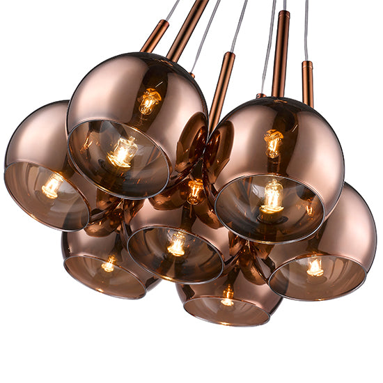 Plumstead 7 Bulbs Decorative Ceiling Pendant Light In Copper