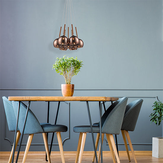 Plumstead 7 Bulbs Decorative Ceiling Pendant Light In Copper