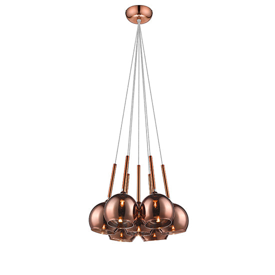 Plumstead 7 Bulbs Decorative Ceiling Pendant Light In Copper