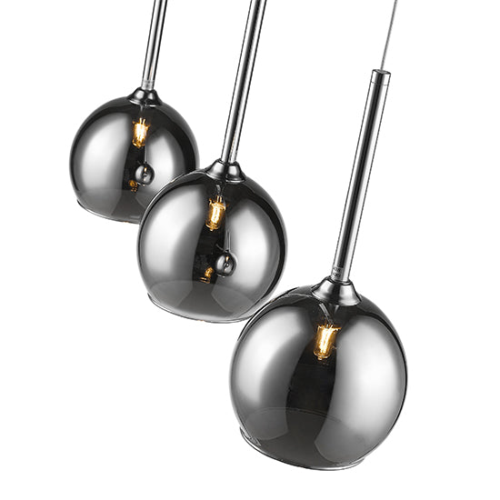 Plumstead 3 Bulbs Decorative Ceiling Pendant Light In Chrome