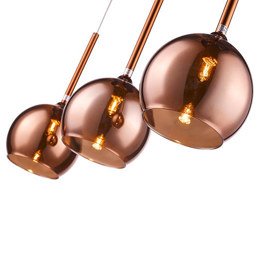 Plumstead 3 Bulbs Decorative Ceiling Pendant Light In Copper