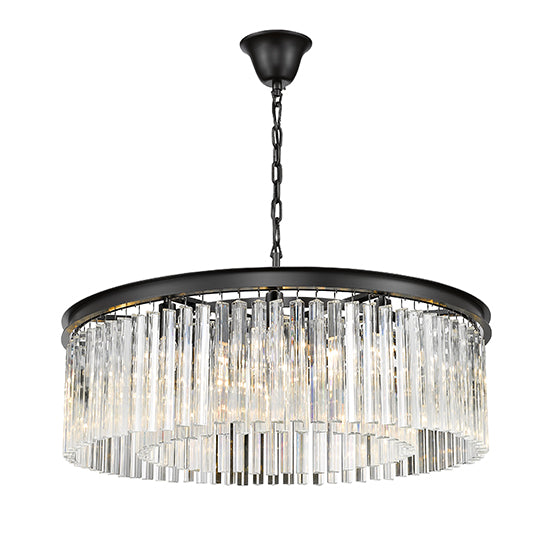 Richmond 10 Bulbs Decorative Round Ceiling Pendant Light In Crystal