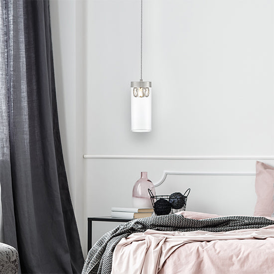 Socorro 1 Bulb Decorative Ceiling Pendant Light In Satin Nickel