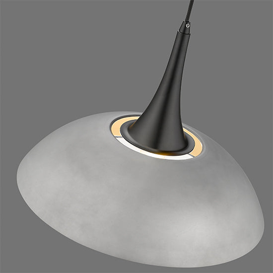 Stamford 1 Bulb Ceiling Pendant Light In Cement And Matt Black