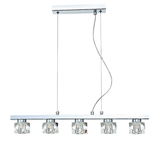 Wakefield 5 Bulbs Decorative Ceiling Pendant Light In Chrome