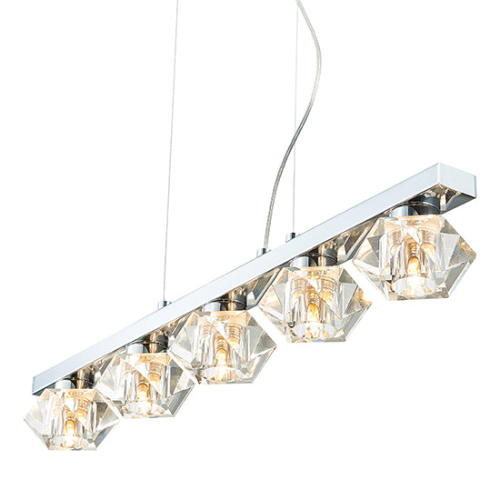 Wakefield 5 Bulbs Decorative Ceiling Pendant Light In Chrome