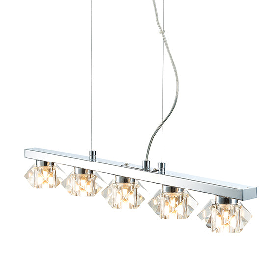 Wakefield 5 Bulbs Decorative Ceiling Pendant Light In Chrome