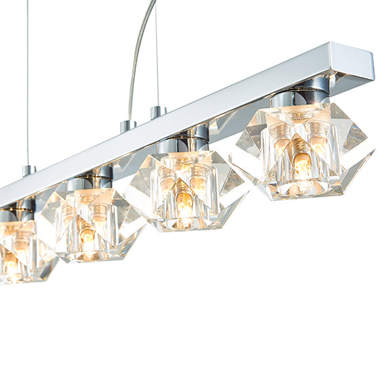 Wakefield 5 Bulbs Decorative Ceiling Pendant Light In Chrome