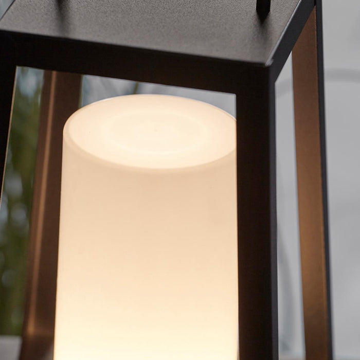 Tallow Table Lamp In Matt Black With White PC Diffuser
