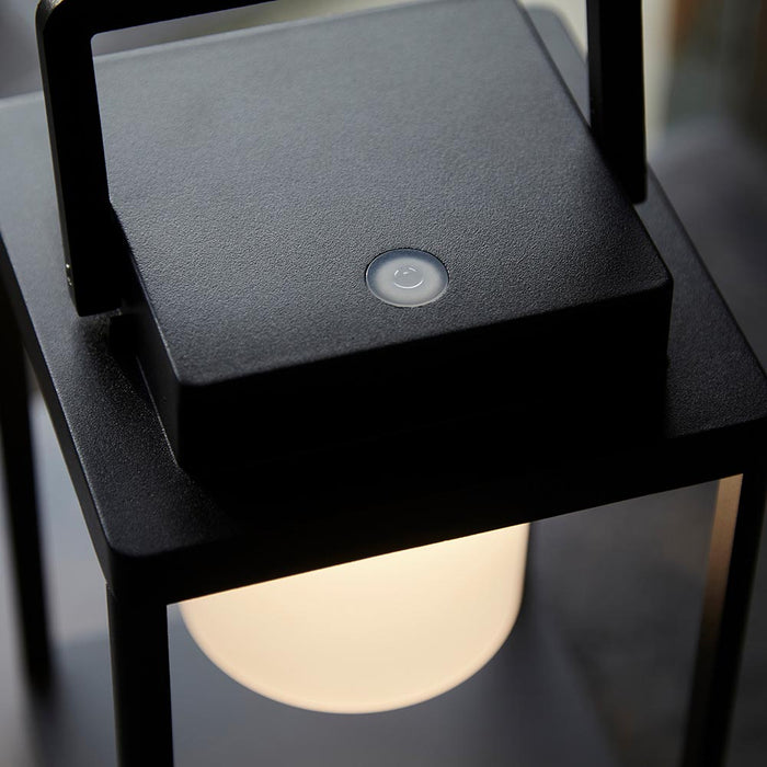 Voyage Table Lamp In Matt Black With White PC Diffuser