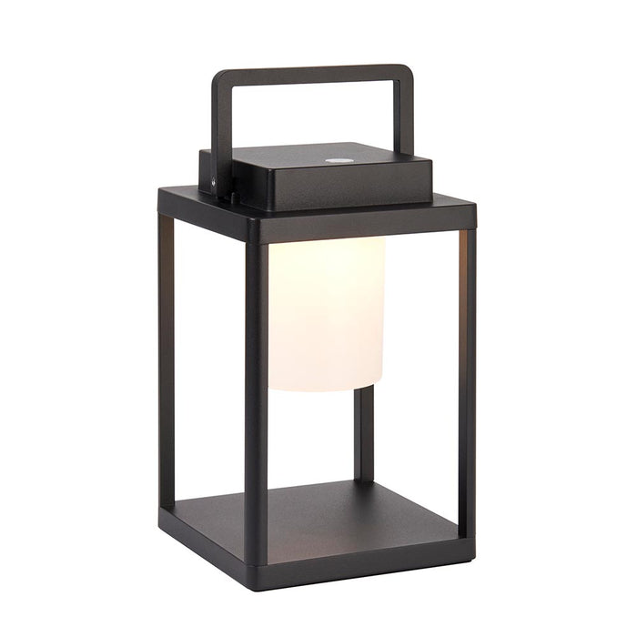 Voyage Table Lamp In Matt Black With White PC Diffuser
