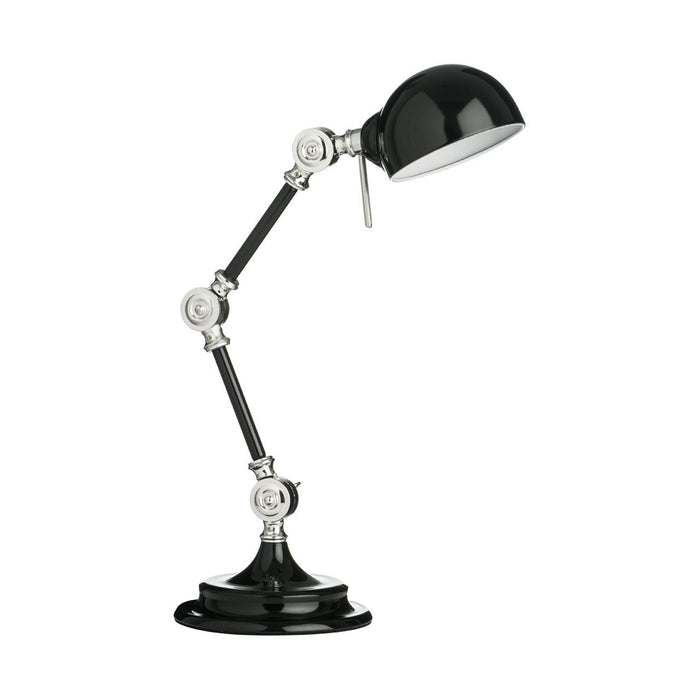 Library Adjustable Metal Table Lamp In Black