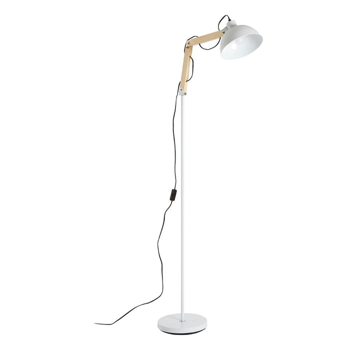 Blair White High Gloss Shade Floor Lamp With Metal Stalk