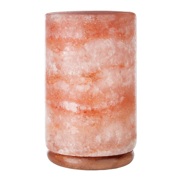 Trexant Cylinder Design Salt Table Lamp In Orange