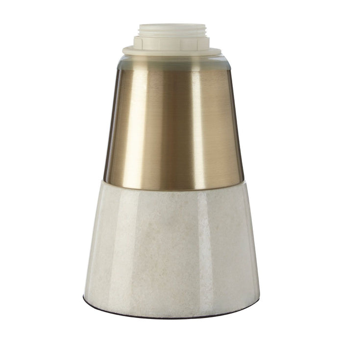 Edonta Clear Glass Shade Table Lamp With Brass Metal Base