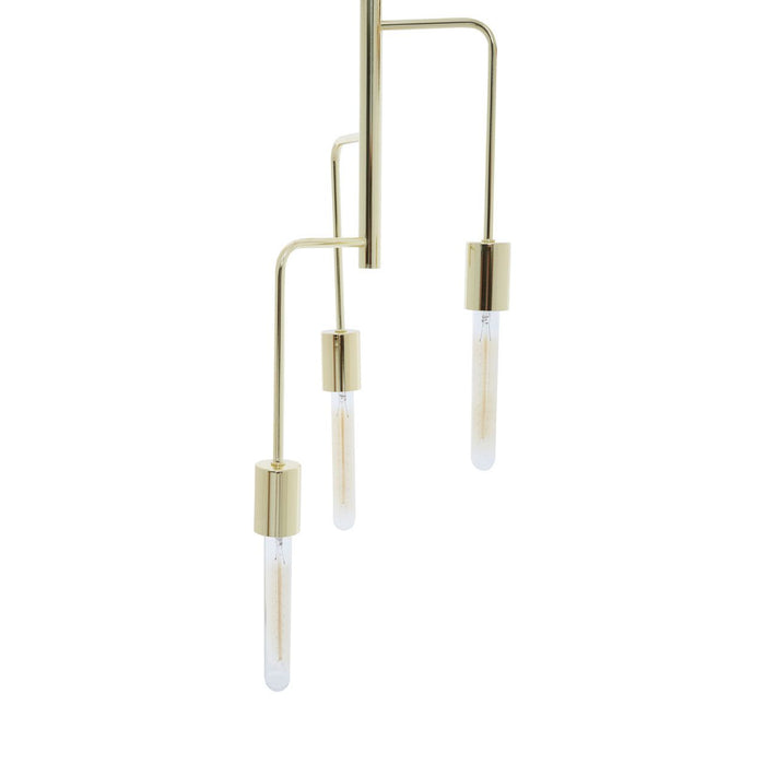 Lagona 3 Tubular Bulbs Ceiling Pendant Light In Gold