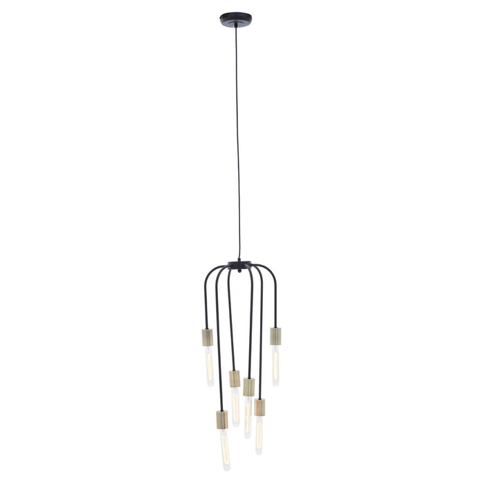 Lagona 6 Tubular Bulbs Ceiling Pendant Light In Black