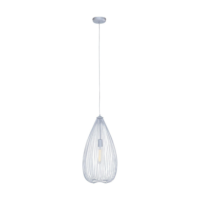 Lavis Contemporary Teardrop Shape Ceiling Pendant Light In Silver