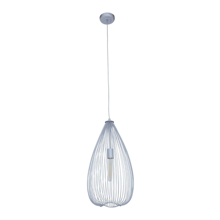 Lavis Contemporary Teardrop Shape Ceiling Pendant Light In Silver