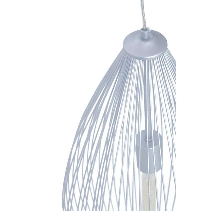 Lavis Contemporary Teardrop Shape Ceiling Pendant Light In Silver