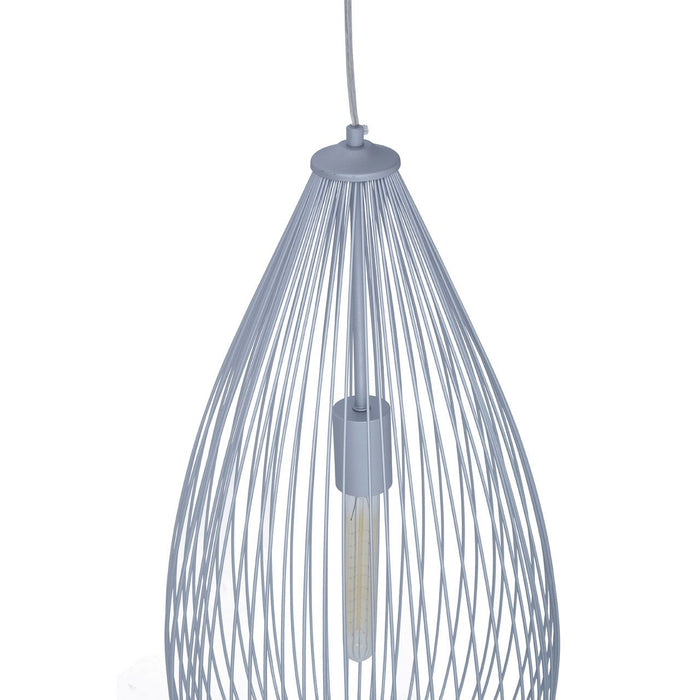 Lavis Contemporary Teardrop Shape Ceiling Pendant Light In Silver