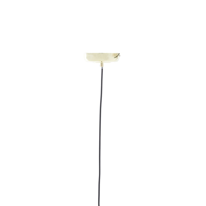 Leni Round Canopy Hammered Ceiling Pendant Light In Gold