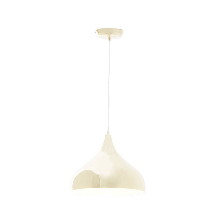 Leni Round Canopy Ceiling Pendant Light In Gold