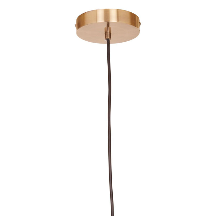 Lenno Contemporary Birdcage Ceiling Pendant Light In Black And Antique Brass