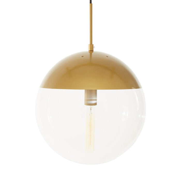 Revive Clear Glass Shade Ceiling Pendant Light In Gold