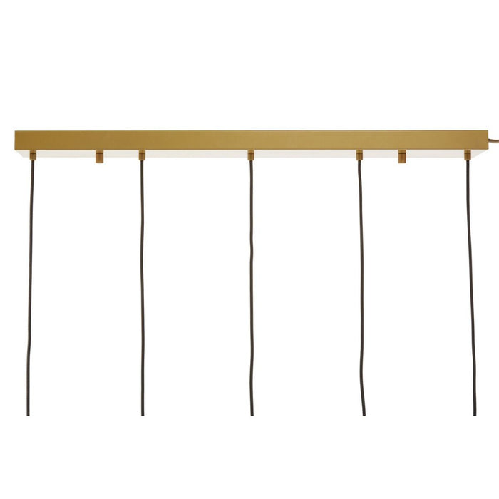 Revive 5 Clear Glass Shades Ceiling Pendant Light In Gold