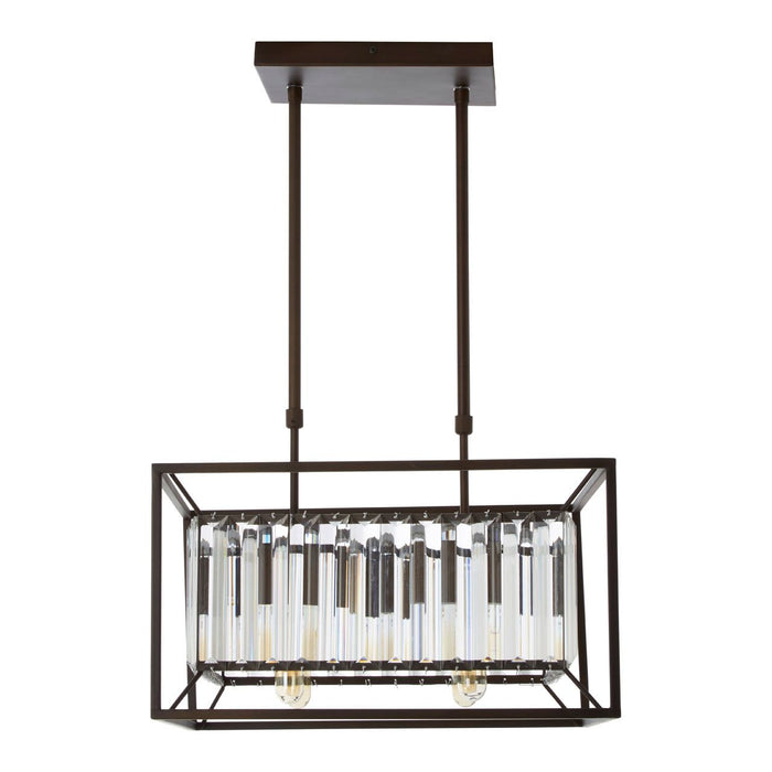 Akiko 4 Glass Shades Ceiling Pendant Light In Matt Black